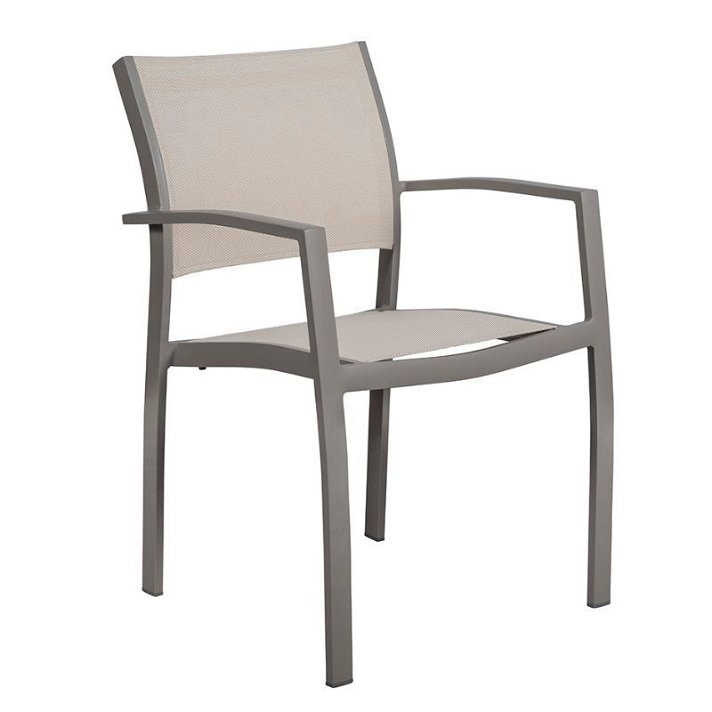 Cadeira de alumínio para exteriores de cor natural IberoDepot