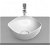 Vasque à poser au design arrondi et fabriquée en céramique de couleur blanche Ohtake Roca