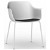 Set di 2 sedie con gambe in acciaio e monoscocca in polipropilene colore bianco e tappezzeria carbone Shape Resol
