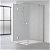 Painel de duche angular de 195 cm de vidro temperado com acabamento opcional Chloe 213 Profiltek