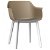 Lot de 2 chaises fabriquées en polypropylène de couleur sable et tissu taupe Shape Click Resol