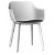 Lot de 2 chaises fabriquées en polypropylène de couleur blanche et tissu charbon Shape Click Resol