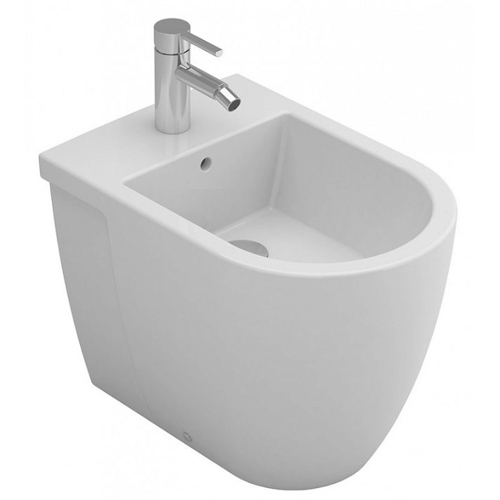 Bidet de suelo BTW para cuarto de baño de 36 cm con un acabado en color blanco Coral Gala