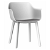 Set di 2 sedie realizzate con polipropilene colore bianco e tappezzeria talpa Shape Click Resol