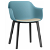 Pack de 2 sillas elaboradas con polipropileno color azul y tapizado lino Shape Click Resol