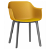 Set di 2 sedie realizzate con polipropilene colore toscano e tappezzeria mimosa Shape Click Resol