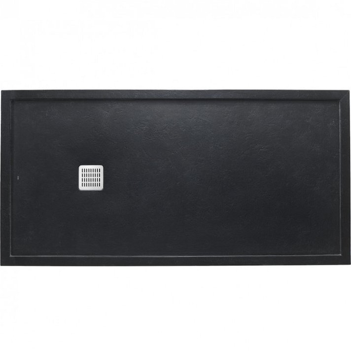 Plato de ducha 160x70cm negro con marco Terran Roca