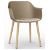 Lot de 2 chaises avec pieds en bois et corps en polypropylène de couleur sable et tissu lin Shape Wood Resol