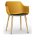 Set di 2 sedie con gambe di legno e corpo di polipropilene colore toscano e tappezzeria carbone Shape Wood Resol