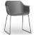 Set di 2 sedie con gambe a pattino realizzate in polipropilene colore grigio scuro e tappezzeria talpa Shape Patín Resol