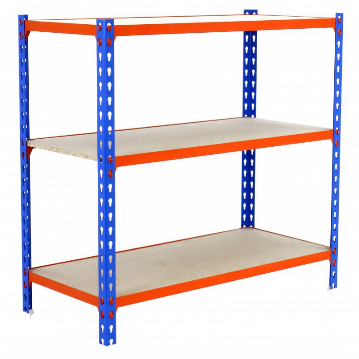 Étagère métallique de couleur bleu et orange à 3 niveaux Maderclick mini 900 SimonRack