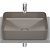 Lavabo de fineceramic de 50 cm rectangular con un acabado en color café Square Inspira Roca