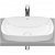 Vasque semi-encastrée de 55 cm fabriquée en finceceramic de couleur blanche Inspira Soft Roca