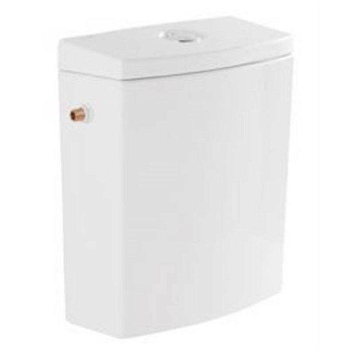 Cassetta per WC con alimentazione superiore laterale e finitura opzionale bianca o pergamena UrbY 65 Unisan