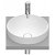 Lavabo de encimera de fineceramic con diseño circular en acabado blanco mate Round Inspira Roca