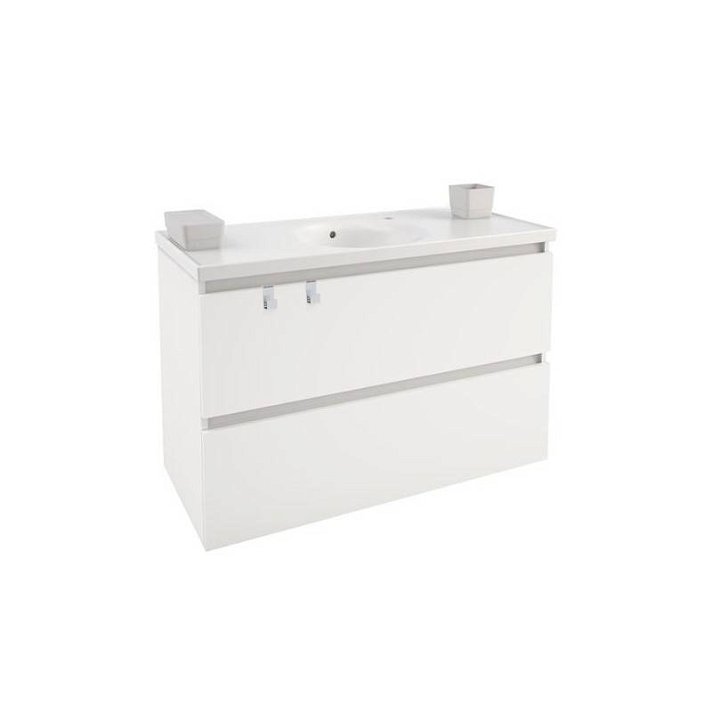 Mobile con lavabo in porcellana 100 cm Bianco B-Box BATH+