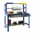 Ensemble avec table de travail BT4 bleue deux étagères et un tiroir avec trois dimensions au choix Box SimonRack
