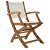 Cadeira dobrável para exteriores de teca natural com textilene branco IberoDepot