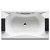 Bañera acrílica rectangular encastrada de 180x90x42 cm blanca Becool Biplaza ROCA