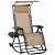 Cadeira de baloiço de dupla função dobrável e reclinável bege Outsunny