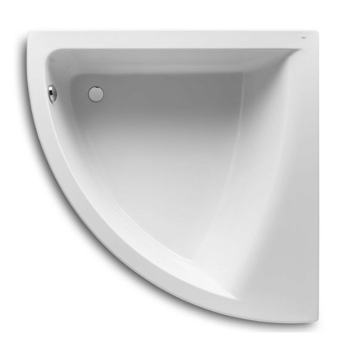 Bañera angular de 135 cm fabricada en acrílico de color blanco Easy Angular Roca