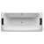 Bañera rectangular con dos apoyacabezas fabricada en acero de color blanco Lun Roca