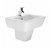 Lavabo semicolonna per il bagno da 65 cm con finitura bianca Advance Unisan