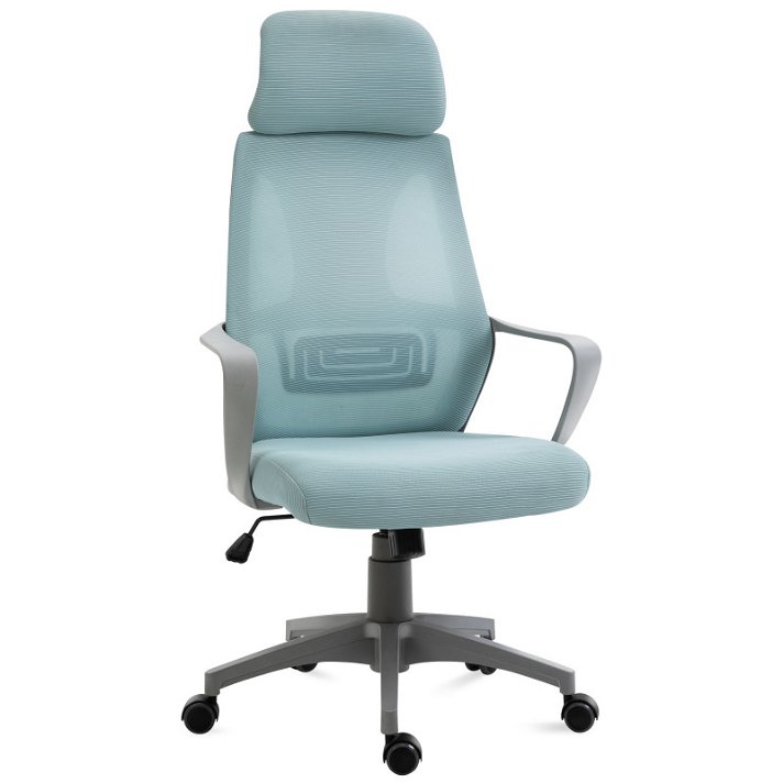 Cadeira ergonómica com o apoio de cabeça azul Vinsetto