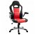 Silla ergonómica de escritorio con reposabrazos abatibles en color rojo y negro HomCom