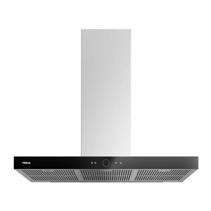 110 cm horizontal wall-mounted cooker hood in stainless steel and black Teka