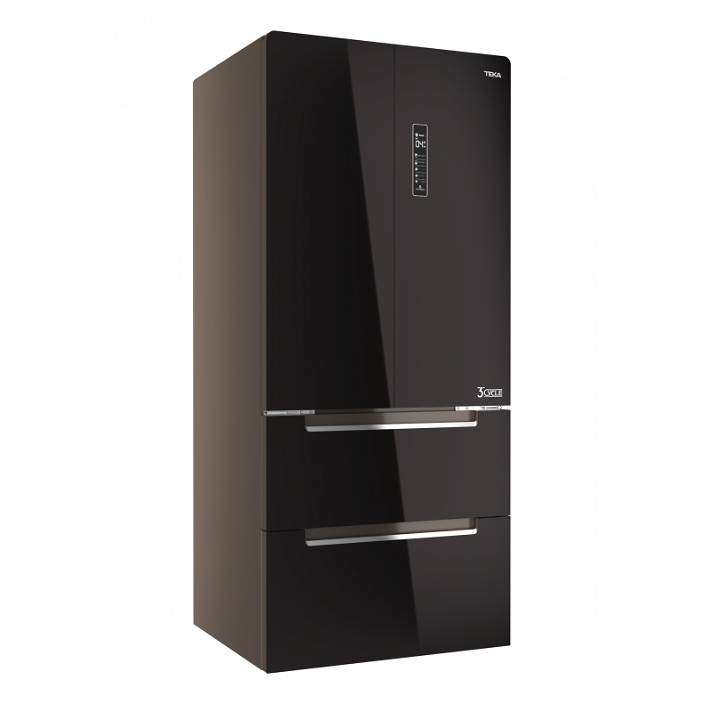 Réfrigérateur double porte verre noir RFD 77820 Teka
