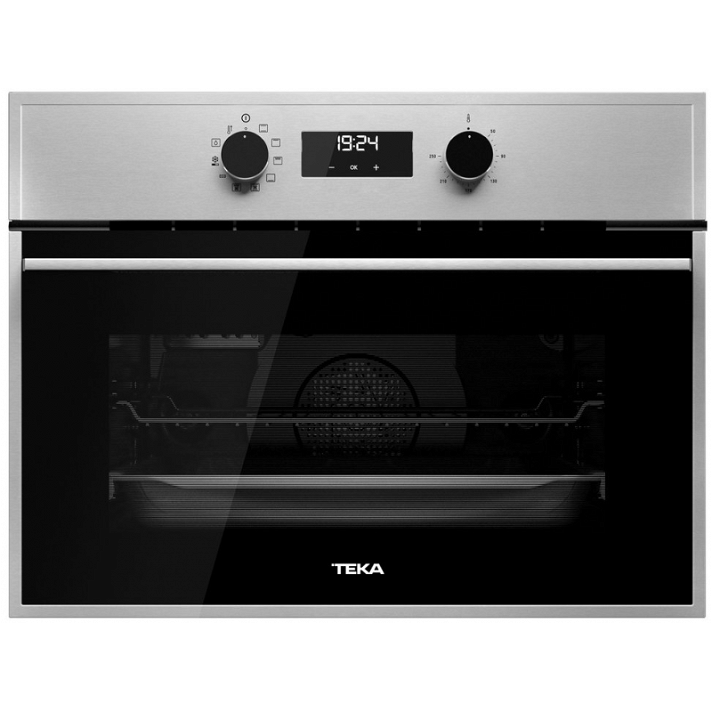 Horno de cocina compacto de color acero inoxidable con 8 funciones de cocinado especiales Teka