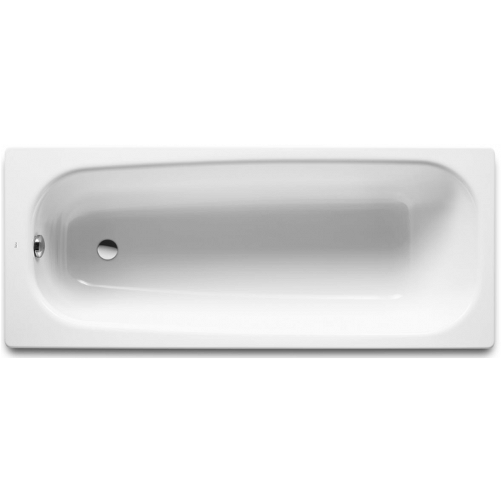 Bañera rectangular de 100 cm fabricada en hierro fundido de color blanco Continental Roca