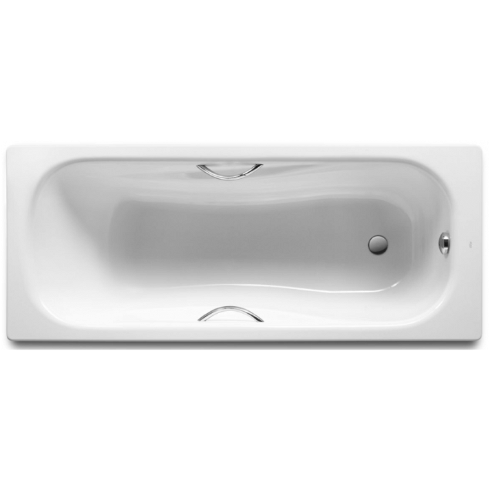 Bañera de forma rectangular de 150 cm fabricada en acero de color blanco Princess Roca