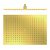 Rociador para la ducha con forma rectangular de 45 cm fabricado de latón con acabado en color oro TRES