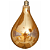 Lâmpada led globo de filamento estilo viintage dourada Jandei
