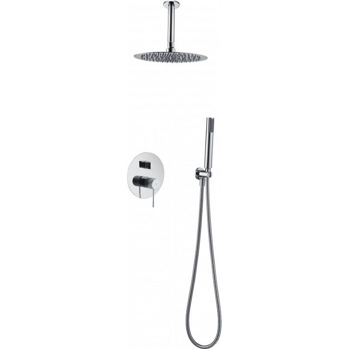 Conjunto moderno para la ducha con un diseño empotrado de acabado cromado Top Imex