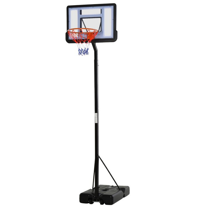 Canasta de baloncesto de altura ajustable negra HomCom