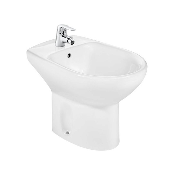 Classic bidet made of porcelain in white colour with one taphole 35.5cm Victoria Roca