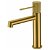 Grifo monomando para lavabo con un diseño moderno en color oro cepillado Line Imex