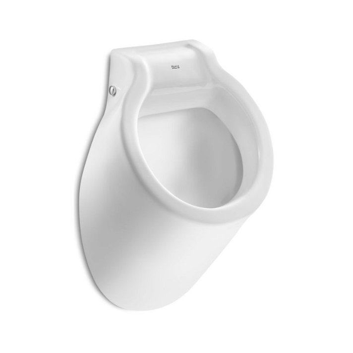 Roca Spun white porcelain urinal with rear inlet and cover 34cm