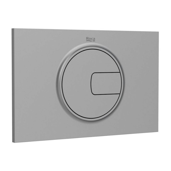 Placa pulsadora para cisternas de doble descarga en acabado color gris PL4 Dual One Roca
