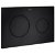 Roca PL10 Dual In Wall One matte black flush plate