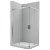 Box doccia angolare a 4 ante realizzato in vetro temperato con finitura argentata lucida per doccia Ura Roca