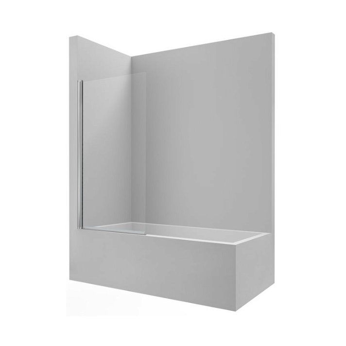 Roca Victoria hinged bath screen 85cm with one panel made of tempered glass