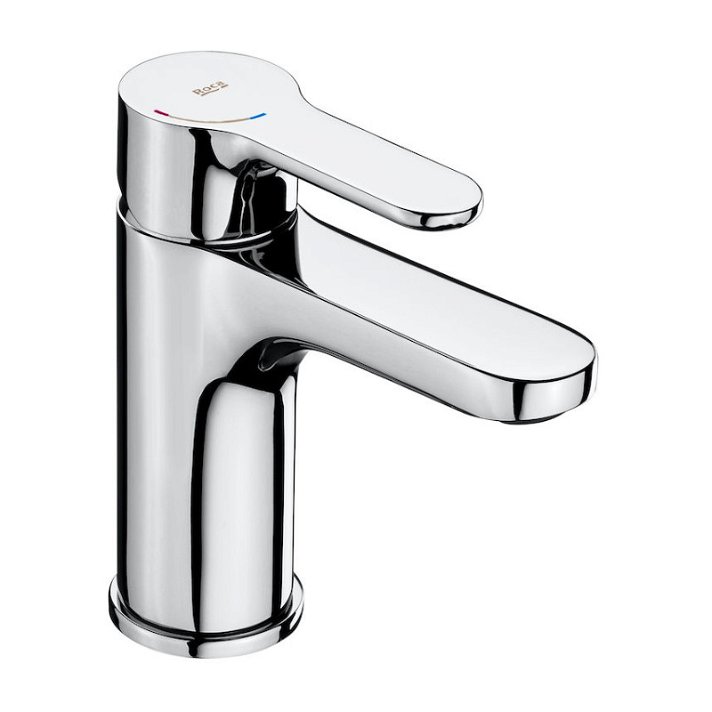 Roca L20 single-handle wash-basin tap 11.5cm with smooth body and chrome finish
