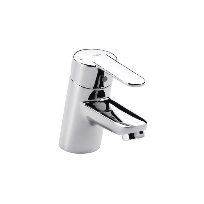 Roca Victoria single-handle wash-basin tap 10.3cm with chain connector and chrome finish