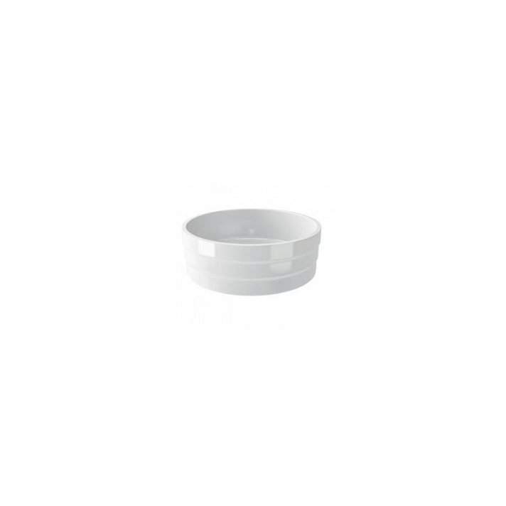 Lavabo de encimera hecho en porcelana con un acabado en color blanco Ring Unisan