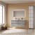 Mueble para baño con 2 lavabos integrados de 120 cm de ancho con un acabado en gris arenado Suki Amizuva