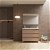 Mueble para baño de 100 cm de ancho con lavabo y 3 cajones fabricado en tablero en acabado nogal arenado Suki Amizuva